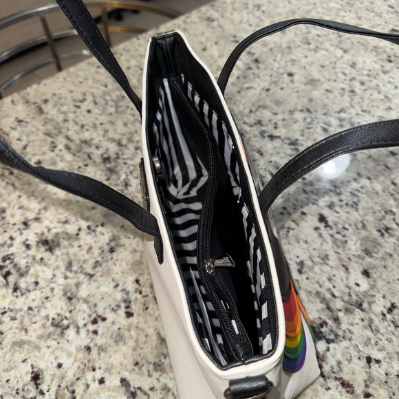 Disney Black and White Mickey Tote Bag with Rainbow Accents - Picture 3 of 6